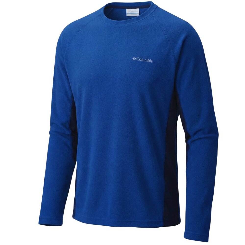 Columbia Sportswear Fleece Pullover Men's Large Blue Colorblock Crew Neck